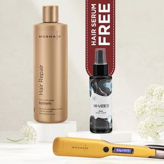 Moehair Hair Repair System and Hair Straightener Combo Moehair USA