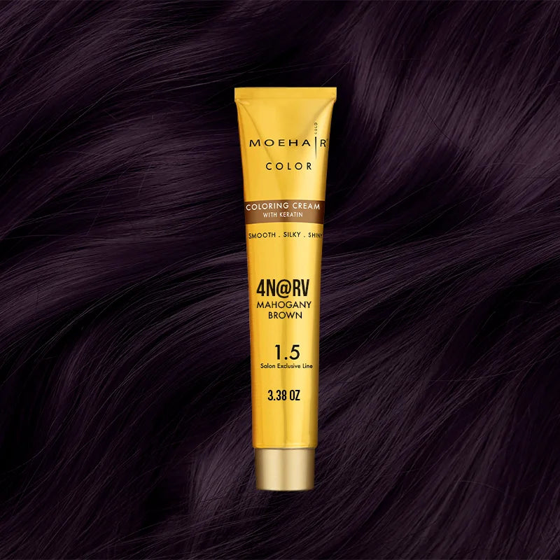 4N@RV Mahogany Brown Hair Color | Moehair – Moehair USA Inc. 4N@RV Mahogany Brown Hair Color | Moehair – Moehair USA Inc.