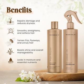 Hair Treatment - 12 Oz Hair Repair System & Leave_in Conditioner | Benefits