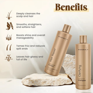 Hair Treatments - 12 Oz - Clarifying Shampoo & Hair Repair System | Benefits