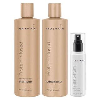 Protein Shampoo, Conditioner And Hair Serum - Pack