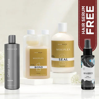 Pack of Moeplex Bond and Seal with Color Infuse Blonde Moehair USA