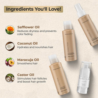 Travel Kit- 3.4 Oz Color Safe Shampoo and Conditioner with Hair Serum | Ingredients