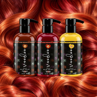 VOODOO Persimmon Sunset Hair Color Kit + FREE 12 Oz Color Alive Shampoo, Conditioner & Pro Coloring Kit Moehair USA Inc.