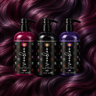 VOODOO Plum Noir Hair Color Kit + FREE 12 Oz Color Alive Shampoo, Conditioner & Pro Coloring Kit Moehair USA Inc.