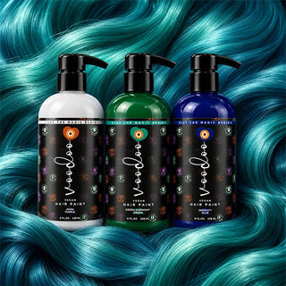 VOODOO Jade Teal Hair Color Kit + FREE 12 Oz Color Alive Shampoo, Conditioner & Pro Coloring Kit Moehair USA Inc.