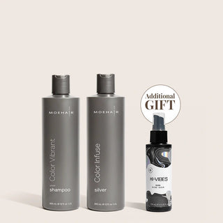 Color Vibrant Silver Shampoo and Color Infuse Silver Combo Moehair USA