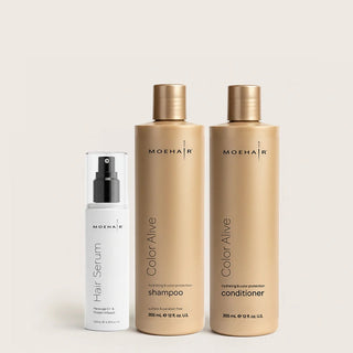 Pack of Color Alive Shampoo & Conditioner with Hair Serum Moehair USA