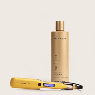Moehair Hair Repair System and Hair Straightener Combo Moehair USA