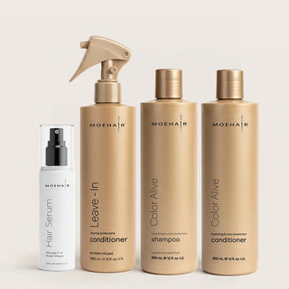 Pack of Color Alive Shampoo and Conditioner with Hair Serum & Leave In Conditioner Moehair USA