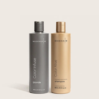 Color Infuse Blonde Toner and Color Alive Shampoo Combo Moehair USA