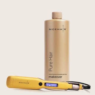 Moehair Pure Hair Makeover and Hair Straightener Combo Moehair USA