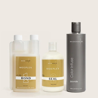 Pack of Moeplex Bond and Seal with Color Infuse Blonde Moehair USA