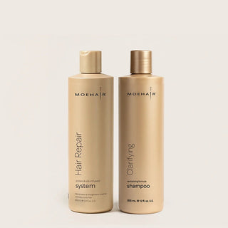 Hair Repair System and Clarifying Shampoo Combo Moehair USA