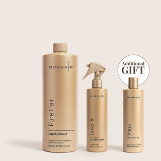 Pure Hair Makeover and Leave in Conditioner Combo Moehair USA
