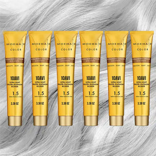 10AVI Ultra Light Pastel Platinum Blonde Hair Color Moehair USA