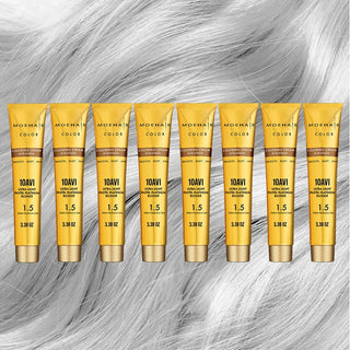10AVI Ultra Light Pastel Platinum Blonde Hair Color Moehair USA