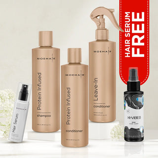 Protein Infused Shampoo and Conditioner with Leave-In Conditioner & Hair Serum