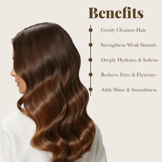 Protein Infused Shampoo and Conditioner with Leave-In Conditioner & Hair Serum Moehair USA