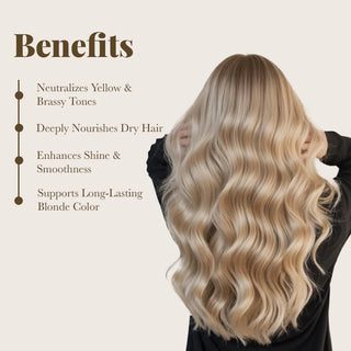 Pack of Color Infuse Blonde and Color Vibrant Blonde Shampoo with Luxx Violet Deep Conditioning Mask Moehair USA