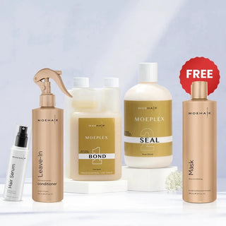 Pack of Moeplex Bond and Seal with Hair Serum & Leave-In Conditioner Moehair USA