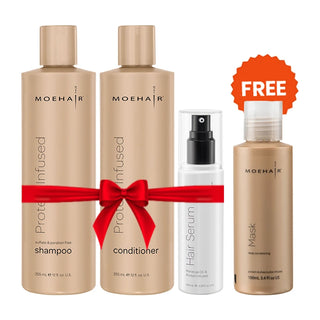 Combo of Protein Shampoo, Conditioner & Hair Serum with Free Hair mask