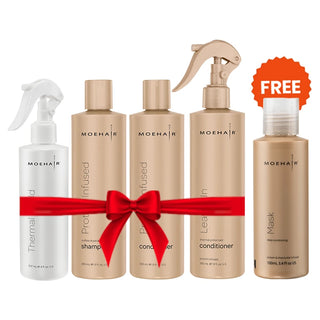 Pack of Protein Shampoo, Conditioner & Thermal Shield with free hair mask