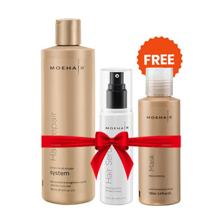 Hair Treatment: 12 Oz Hair Repair System & Hair Serum with Free Hair Mask | Protein & Silk Infused