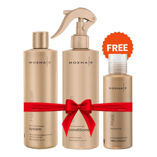 Hair Treatment - 12 Oz Hair Repair System & Leave_in Conditioner with Free Hair Mask | Protein Infused