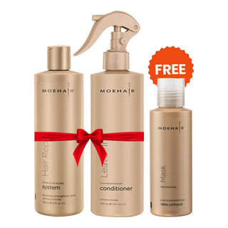 Hair Treatment - 12 Oz Hair Repair System & Leave_in Conditioner with Free Hair Mask | Protein Infused