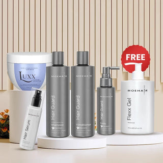 Pack of Hair Guard Shampoo, Conditioner & Tonic with Luxx Deep Conditioning Mask & Serum Moehair USA