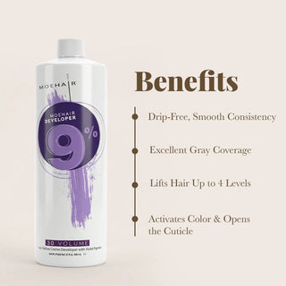 Moehair 9%, 30 Volume Anti-Yellow Hair Color Developer Moehair USA