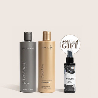 Color Infuse Blonde Toner and Color Alive Shampoo Combo Moehair USA