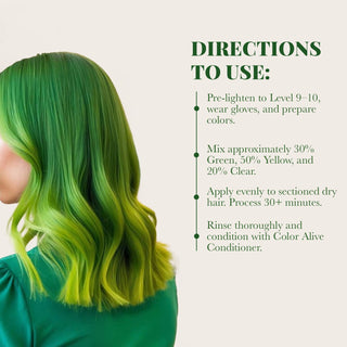 VOODOO Wasabi Pop Hair Color Kit + FREE 12 Oz Color Alive Shampoo, Conditioner & Pro Coloring Kit Moehair USA Inc.