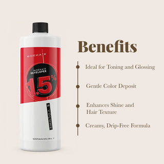 Moehair 1.5%, 5 Volume Hair Color Developer Moehair USA