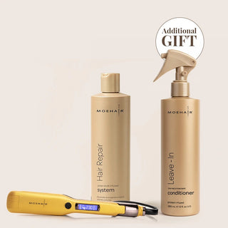 Moehair Hair Repair System and Hair Straightener Combo Moehair USA
