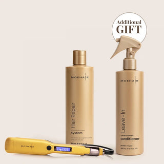Moehair Hair Repair System and Hair Straightener Combo Moehair USA