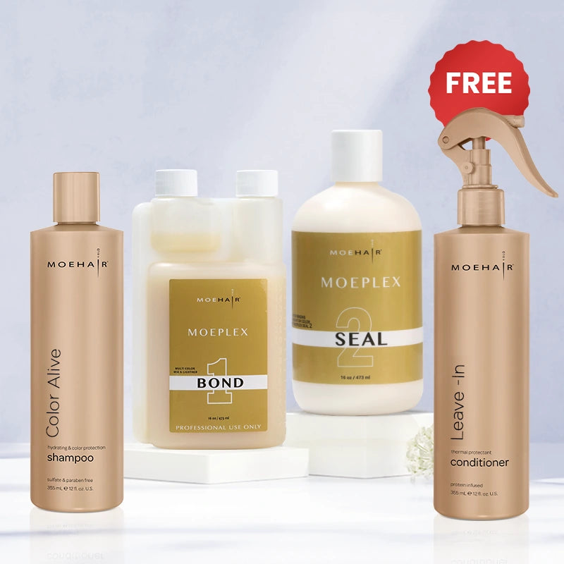 Pack of Moeplex Bond and Seal with Color Alive Shampoo | Moehair
