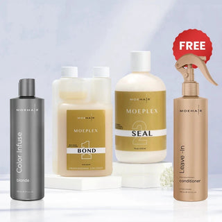 Pack of Moeplex Bond and Seal with Color Infuse Blonde Moehair USA