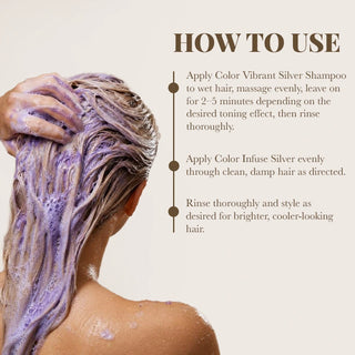 Color Vibrant Silver Shampoo and Color Infuse Silver Combo Moehair USA