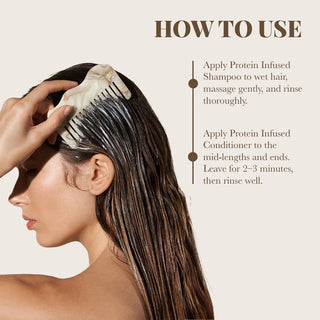 Protein Infused Shampoo and Conditioner Combo Moehair USA