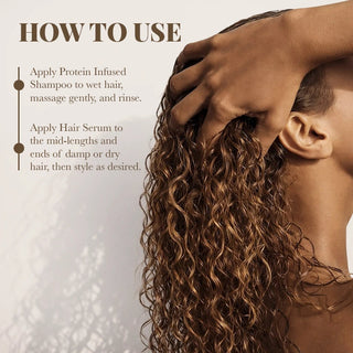 Protein Infused Shampoo & Hair Serum Combo Moehair USA