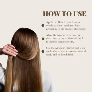Moehair Hair Repair System and Hair Straightener Combo Moehair USA