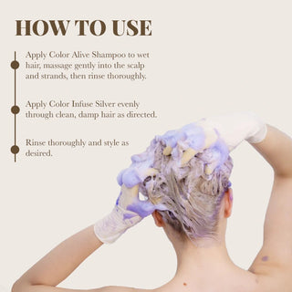 Color Infuse Silver and Color Alive Shampoo Combo Moehair USA