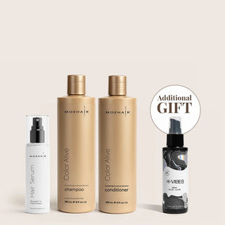 Pack of Color Alive Shampoo & Conditioner with Hair Serum Moehair USA