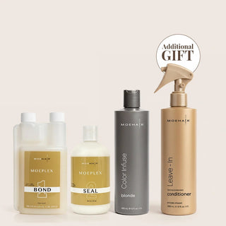 Pack of Moeplex Bond and Seal with Color Infuse Blonde Moehair USA