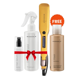 Pack of Hair Serum, Thermal Shield & Hair straightener with free hair mask