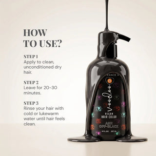 Vegan - Semi Permanent Hair Dye - Ash Off-Black Hair Color Moehair USA Inc.