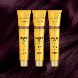 Pack of 3 - 5N@RV Light Mahogany Brown Hair Color