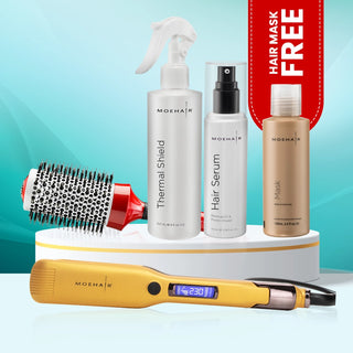 Combo - Hair Serum , Thermal Shield, Hair Straightener, Hair Brush and Hair Mask